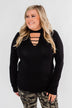 How Incredible Long Sleeve Top- Black
