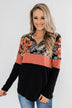 Never Ending Love Quarter Zip Pullover- Black, Camo, & Floral