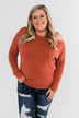 Something New Cold Shoulder Top- Soft Rust