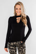 How Incredible Long Sleeve Top- Black