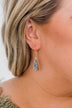 Teardrop Crystal Earrings- Charcoal
