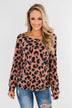 Eyes For Only You Leopard Top- Antique Rust & Black