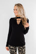 How Incredible Long Sleeve Top- Black