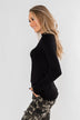 How Incredible Long Sleeve Top- Black