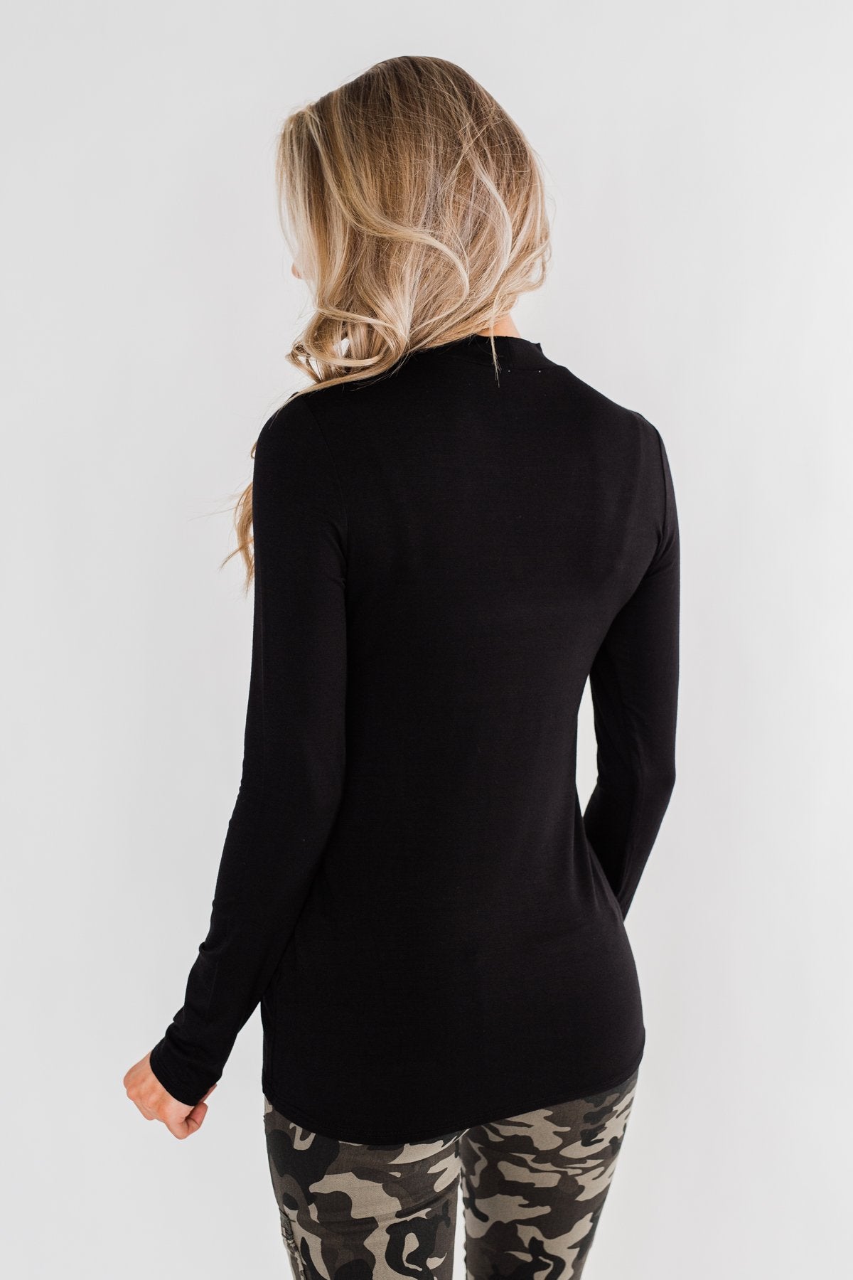 How Incredible Long Sleeve Top- Black