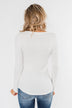 Essential 5-Button Henley Top- Off White