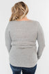 Essential 5-Button Henley Top- Heather Grey