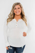 Essential 5-Button Henley Top- Off White