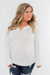 Essential 5-Button Henley Top- Off White