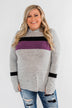Only A Matter Of Time Hoodie- Heather Grey & Purple