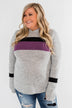 Only A Matter Of Time Hoodie- Heather Grey & Purple