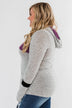 Only A Matter Of Time Hoodie- Heather Grey & Purple