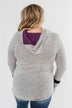 Only A Matter Of Time Hoodie- Heather Grey & Purple
