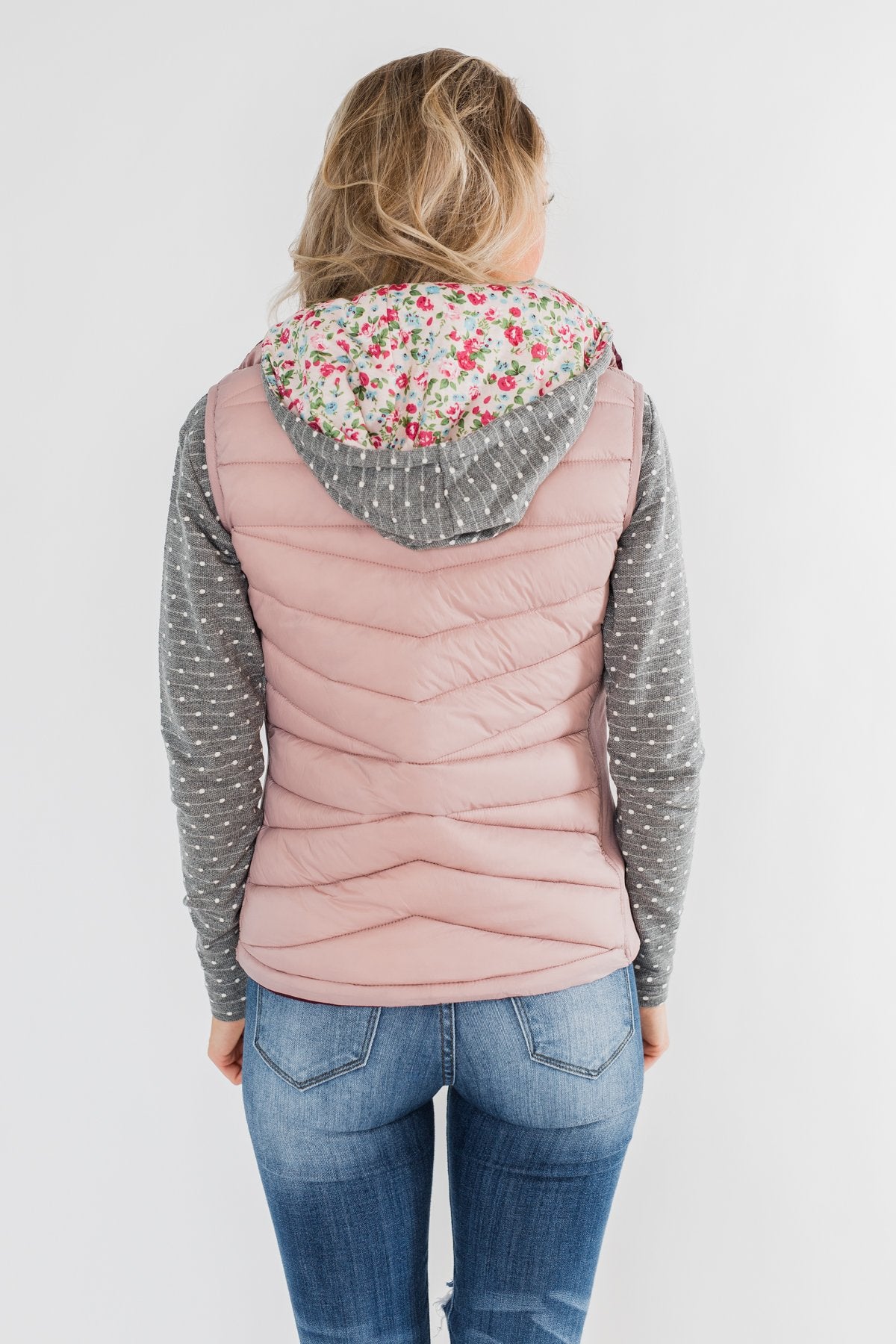 A New Journey Reversible Vest- Blush & Burgundy