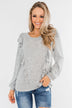 Feeling Brand New Ruffle Top- Heather Grey