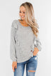 Feeling Brand New Ruffle Top- Heather Grey