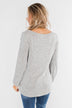 Feeling Brand New Ruffle Top- Heather Grey