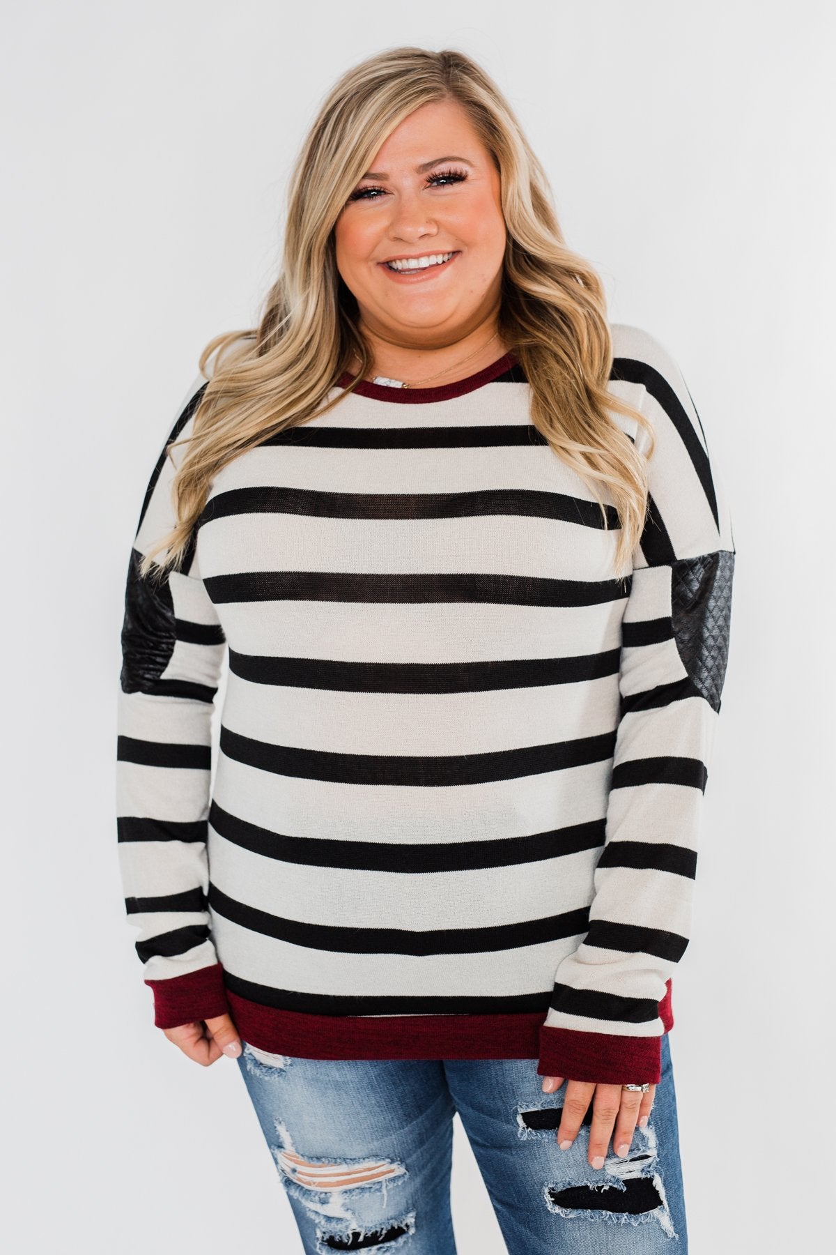 You Got it Bad Striped Top- Deep Red