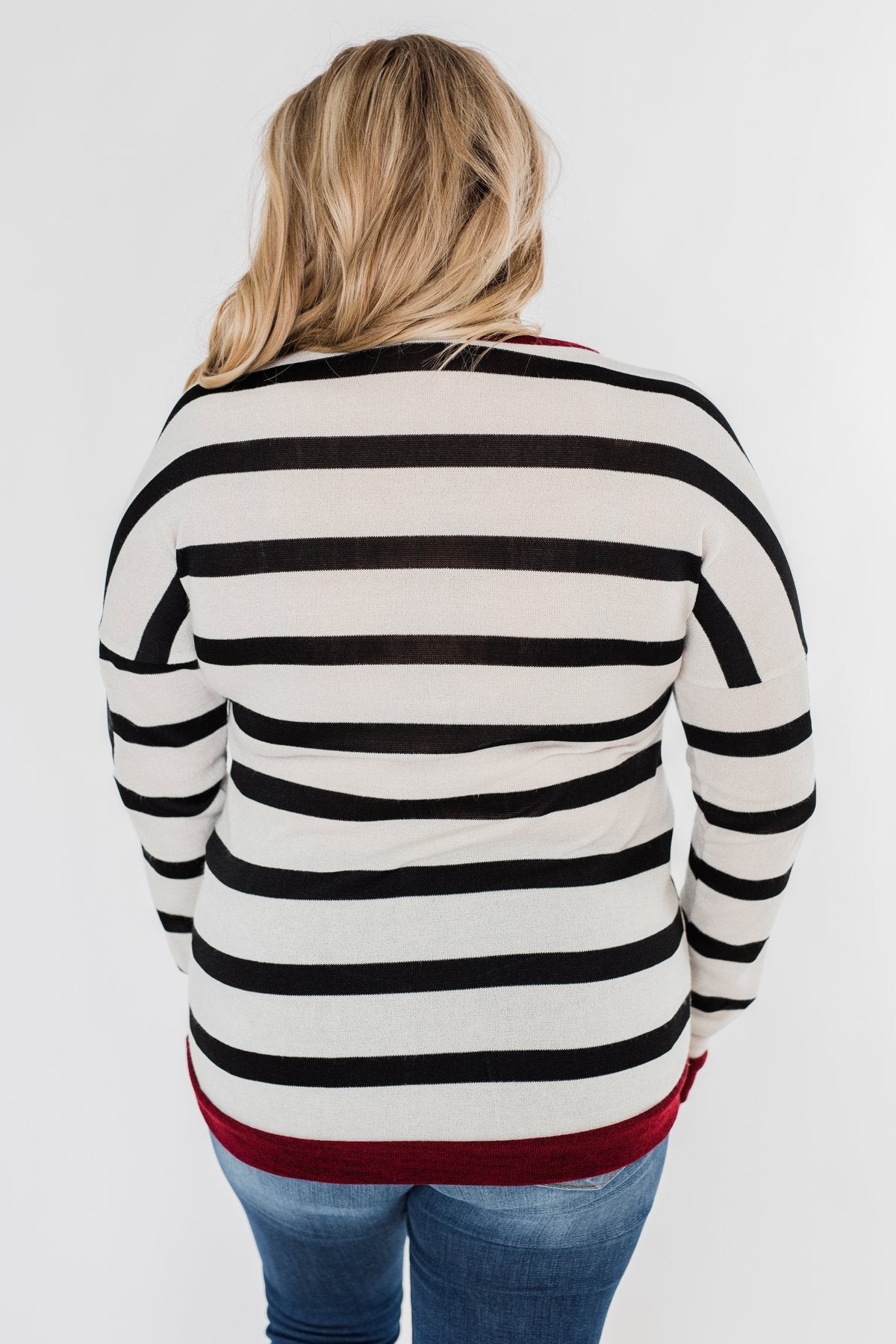 You Got it Bad Striped Top- Deep Red