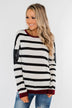 You Got it Bad Striped Top- Deep Red
