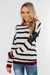 You Got it Bad Striped Top- Deep Red