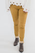 Rubberband Colored Skinny Jeans- Mustard