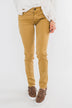 Rubberband Colored Skinny Jeans- Mustard