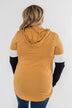 You And I Long Sleeve Hoodie- Mustard & Navy