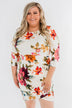Captivating In Floral Dress- Cream