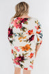 Captivating In Floral Dress- Cream
