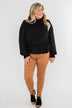 Say You Won't Let Go Cinched Blouse- Black