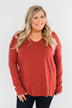 Swept Me Off My Feet Sweater- Rust