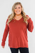 Swept Me Off My Feet Sweater- Rust