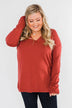 Swept Me Off My Feet Sweater- Rust
