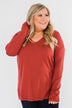 Swept Me Off My Feet Sweater- Rust