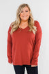 Swept Me Off My Feet Sweater- Rust