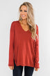 Swept Me Off My Feet Sweater- Rust