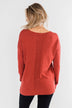 Swept Me Off My Feet Sweater- Rust