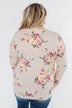 All The Love Floral Twist Top- Light Peach
