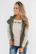 Floral Appliqué Pullover Top- Heathered Oatmeal