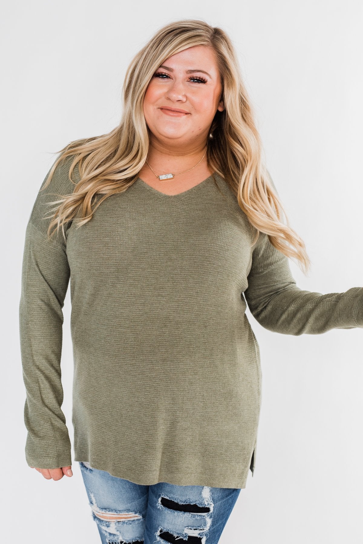 No One Like You Sweater- Olive