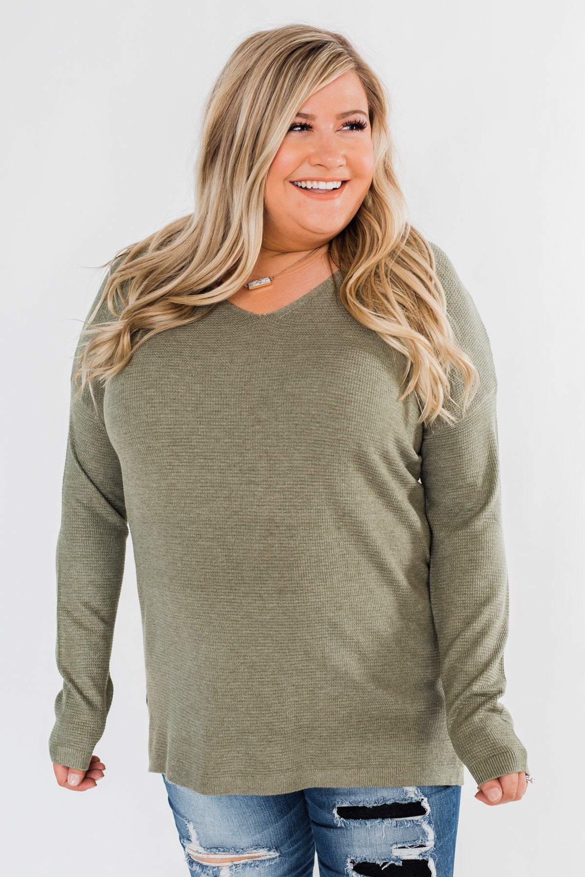 No One Like You Sweater- Olive