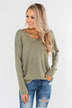 No One Like You Sweater- Olive