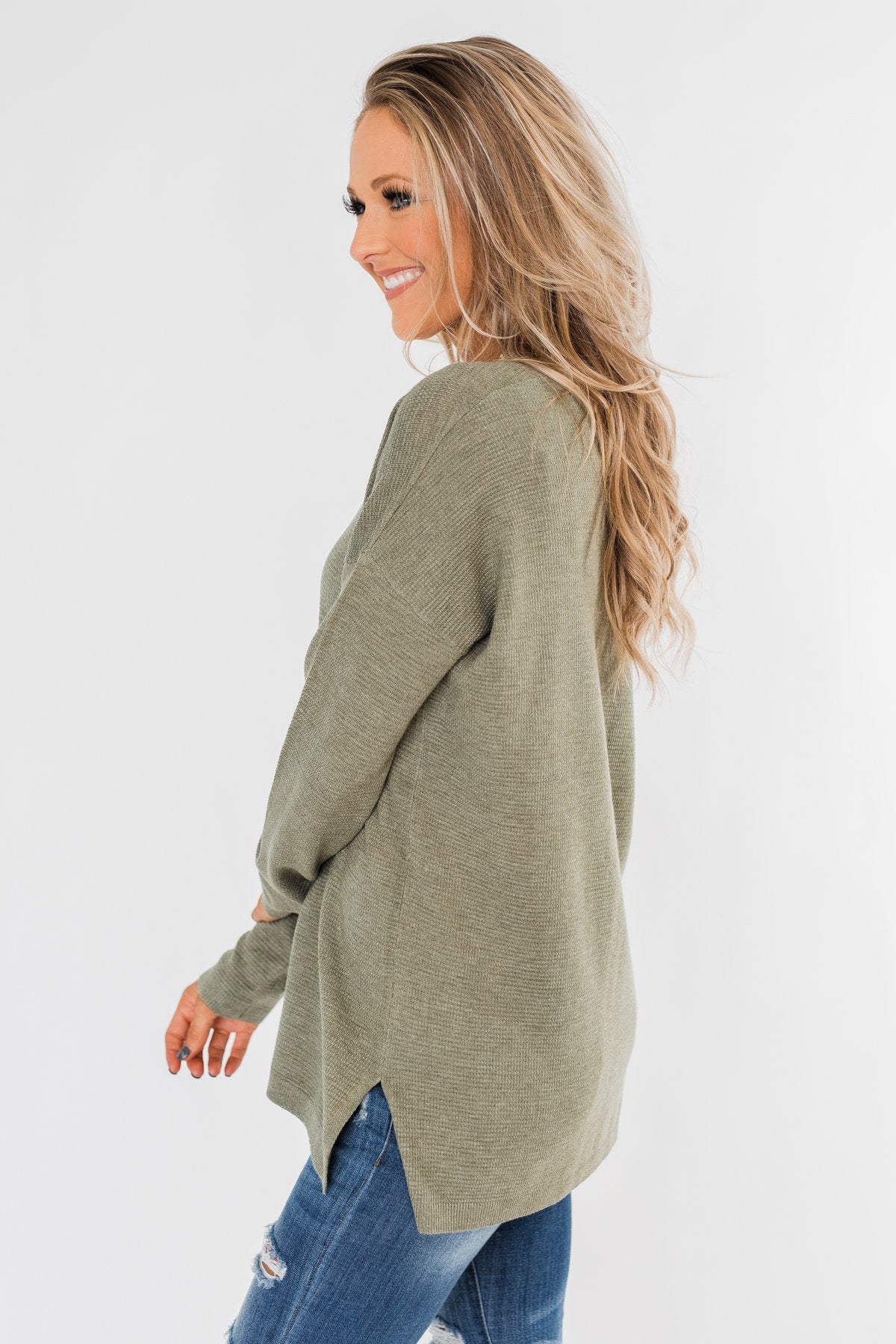 No One Like You Sweater- Olive