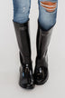 London Fog Thames Rain Boots- Black