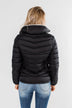 Everything I Want Reversible Puffer Coat- Black & Light Grey