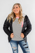 Everything I Want Reversible Puffer Coat- Black & Light Grey