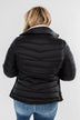 Everything I Want Reversible Puffer Coat- Black & Light Grey