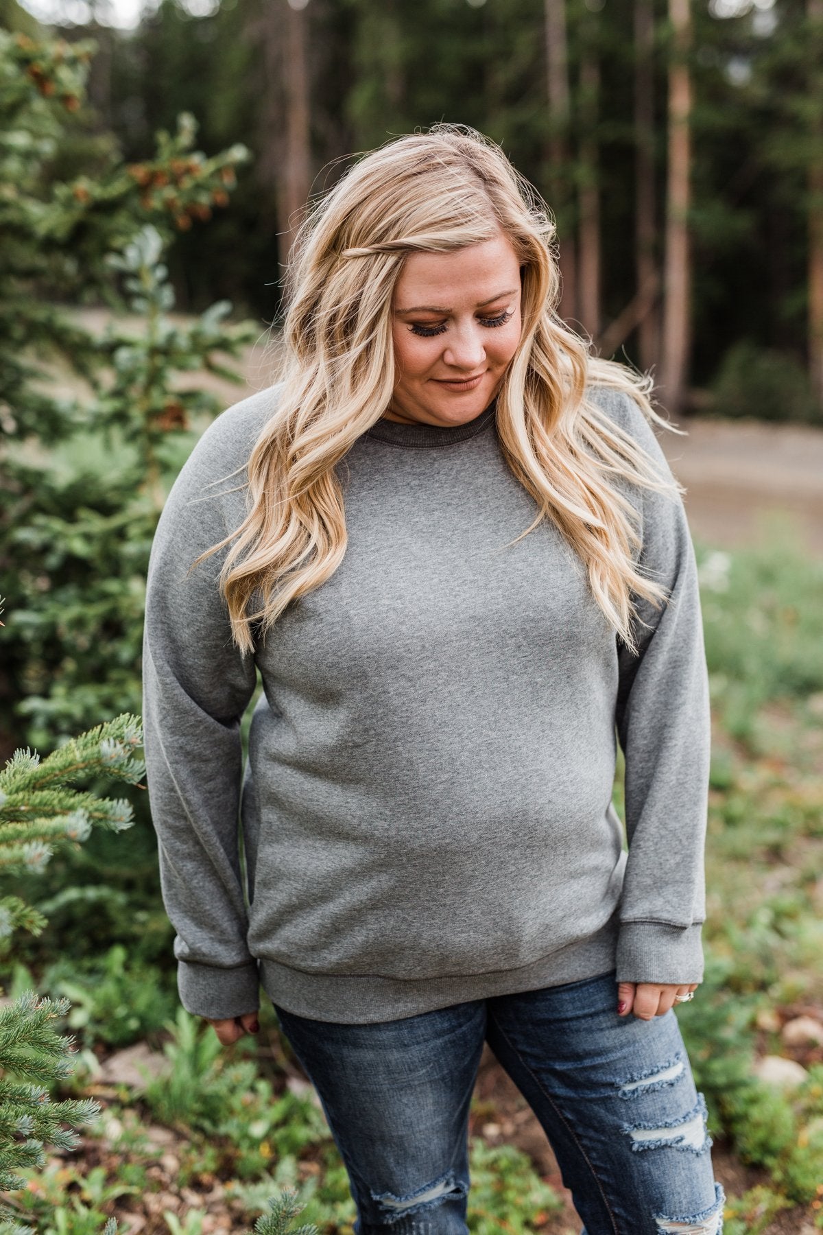 Pulse Basics Crew Neck Pullover- Dark Gray