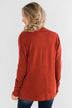 Can't Wait Open Front Cardigan- Dark Rust